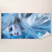 Etheal Frozen Snow Queen Fantasy Art Strandlaken (Voorkant)