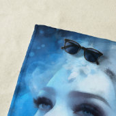 Etheal Frozen Snow Queen Fantasy Art Strandlaken (In situ)