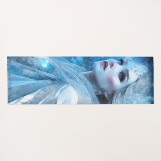 Etheal Frozen Snow Queen Fantasy Art Yogamat (Achterkant (horizontaal))