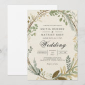 Etheal Leafy Arch Wedding Kaart (Voorkant / Achterkant)