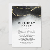 Etheal Mist Ombre Black Moody Verjaardagsfeest Kaart (Voorkant)