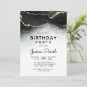 Etheal Mist Ombre Black Moody Verjaardagsfeest Kaart (Staand voorkant)