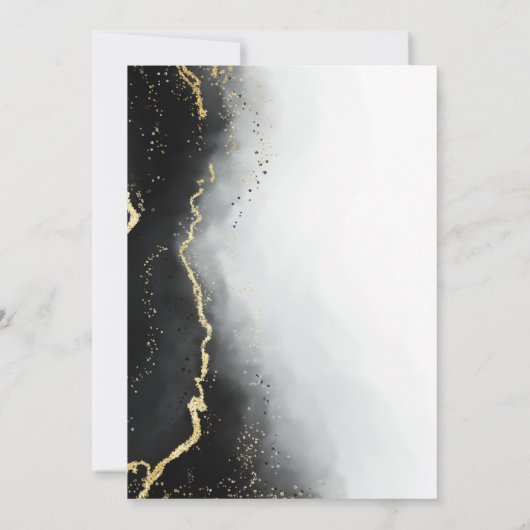 Etheal Mist Ombre Black Moody Verjaardagsfeest Kaart (Achterkant)