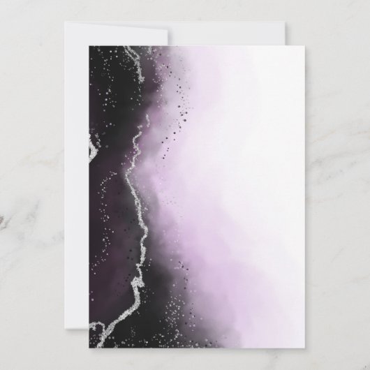 Etheal Mist Ombre Ultra Violet Verjaardagsfeest Kaart (Achterkant)