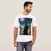 Etheal Moonlit Reflection Surreal Art T-shirt (Voorkant volledig)