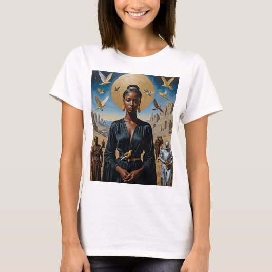 Etheal Queen Divine Fantasy Art T-shirt (Voorkant)