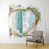 Etheal Shoreline Arch – Kust Elegantie bruiloft Wandkleed (In Situ (horizontaal))