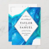 Etheal Wave Beach Island Save the Date Briefkaart (Voorkant / Achterkant)