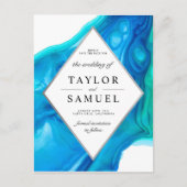 Etheal Wave Beach Island Save the Date Briefkaart (Voorkant)