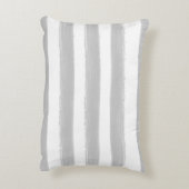 Etheal Wedding 3 Fotocollage en Grijze Strepen Decoratief Kussen (Achterkant (Verticaal))