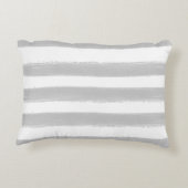 Etheal Wedding 3 Fotocollage en Grijze Strepen Decoratief Kussen (Achterkant)
