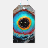 Etheel Kosmisch Oog Monogram Levendige Abstracte K Cadeaulabel (Achterkant)