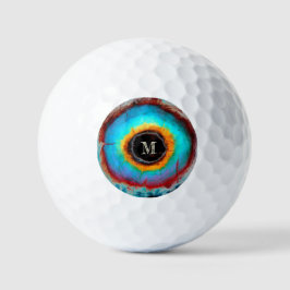 Etheel Kosmisch Oog Monogram Levendige Abstracte K Golfballen