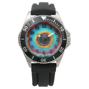 Etheel Kosmisch Oog Monogram Levendige Abstracte K Horloge