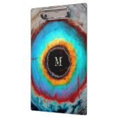 Etheel Kosmisch Oog Monogram Levendige Abstracte K Klembord (Links)