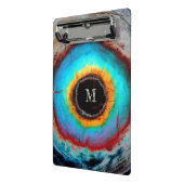 Etheel Kosmisch Oog Monogram Levendige Abstracte K Mini Klembord (Angled2)