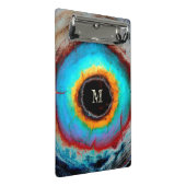 Etheel Kosmisch Oog Monogram Levendige Abstracte K Mini Klembord (Schuin)