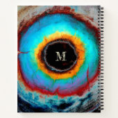 Etheel Kosmisch Oog Monogram Levendige Abstracte K Notitieboek (Achterkant)