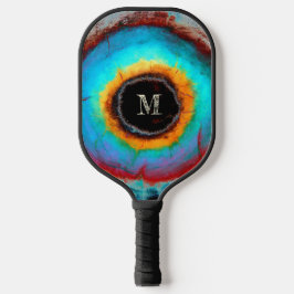 Etheel Kosmisch Oog Monogram Levendige Abstracte K Pickleball Paddle