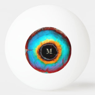 Etheel Kosmisch Oog Monogram Levendige Abstracte K Pingpongbal