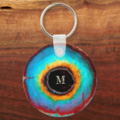Etheel Kosmisch Oog Monogram Levendige Abstracte K Sleutelhanger (Achterkant)