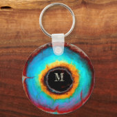 Etheel Kosmisch Oog Monogram Levendige Abstracte K Sleutelhanger (Voorkant)
