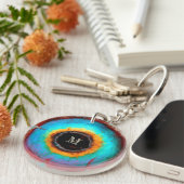 Etheel Kosmisch Oog Monogram Levendige Abstracte K Sleutelhanger (Voorkant Rechts)