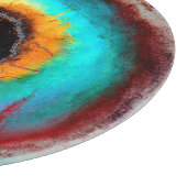 Etheel Kosmisch Oog Monogram Levendige Abstracte K Snijplank (Hoek)