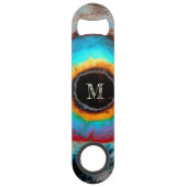 Etheel Kosmisch Oog Monogram Levendige Abstracte K Speed Flessenopener (Achterkant)