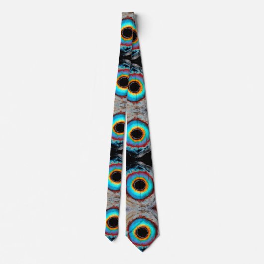 Etheel Kosmisch Oog Monogram Levendige Abstracte K Stropdas (Achterkant)