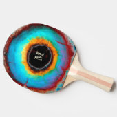 Etheel Kosmisch Oog Monogram Levendige Abstracte K Tafeltennisbatje (Zijkant)