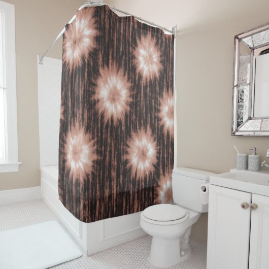 Etheel Roos Bloom Stropdas-Dye Douchegordijn (In situ)