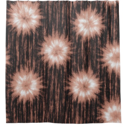 Etheel Roos Bloom Stropdas-Dye Douchegordijn (Voorkant)