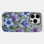 Etheïstische Blauwe en Paarse Tuin Case-Mate iPhone Case (Achterkant (horizontaal))