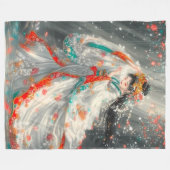 Etheïstische prinses in een fantasietuin fleece deken (Voorkant (Horizontaal))