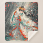 Etheïstische prinses in een fantasietuin sherpa deken (Voorkant)