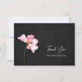 Etheïstische Roze Bloem Orthodoxe begrafenis Bedankkaart (Voorkant)