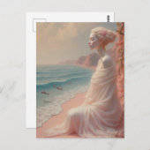 Etheïstische vrouw op Dreamy Beach Briefkaart (Voorkant / Achterkant)