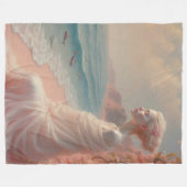 Etheïstische vrouw op Dreamy Beach Fleece Deken (Voorkant (Horizontaal))