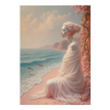 Etheïstische vrouw op Dreamy Beach