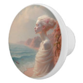 Etheïstische vrouw op Dreamy Beach Keramische Knop (Rechts)