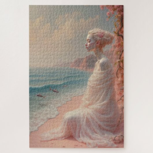 Etheïstische vrouw op Dreamy Beach Legpuzzel (Verticaal)