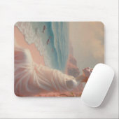 Etheïstische vrouw op Dreamy Beach Muismat (Met muis)