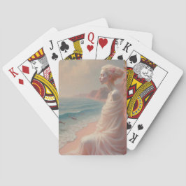 Etheïstische vrouw op Dreamy Beach Pokerkaarten