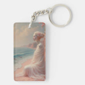 Etheïstische vrouw op Dreamy Beach Sleutelhanger (achterkant)