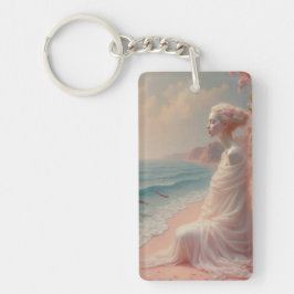 Etheïstische vrouw op Dreamy Beach Sleutelhanger