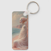 Etheïstische vrouw op Dreamy Beach Sleutelhanger (Achterkant)