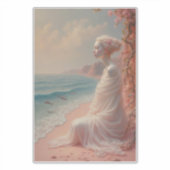 Etheïstische vrouw op Dreamy Beach Sticker (Voorkant)