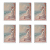 Etheïstische vrouw op Dreamy Beach Sticker (Voorkant)