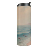 Etheïstische vrouw op Dreamy Beach Thermosbeker (Gedraaid links)